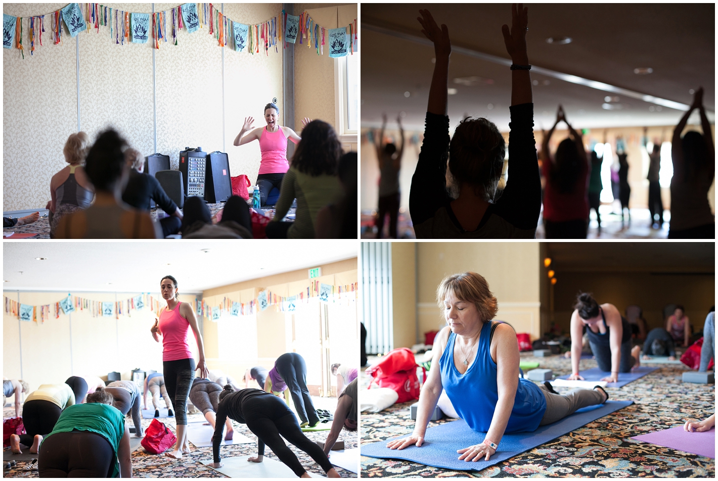 Yoga session at Cape Cod yoga retreat