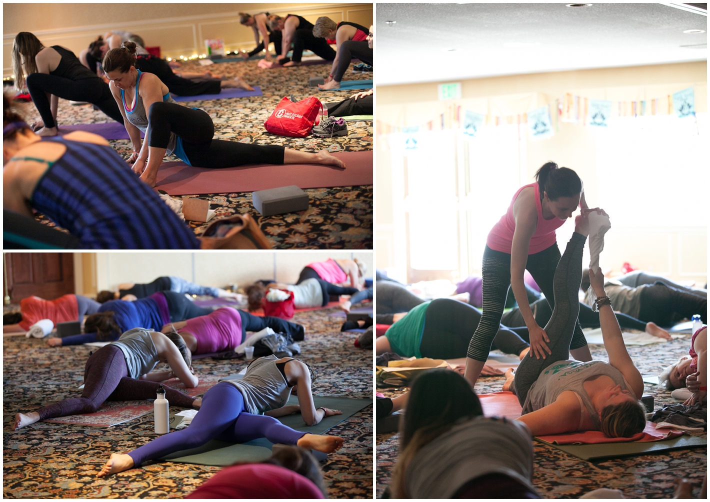 Yoga session at Cape Cod yoga retreat